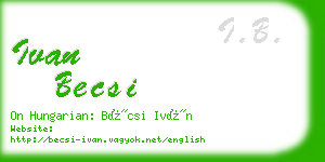 ivan becsi business card